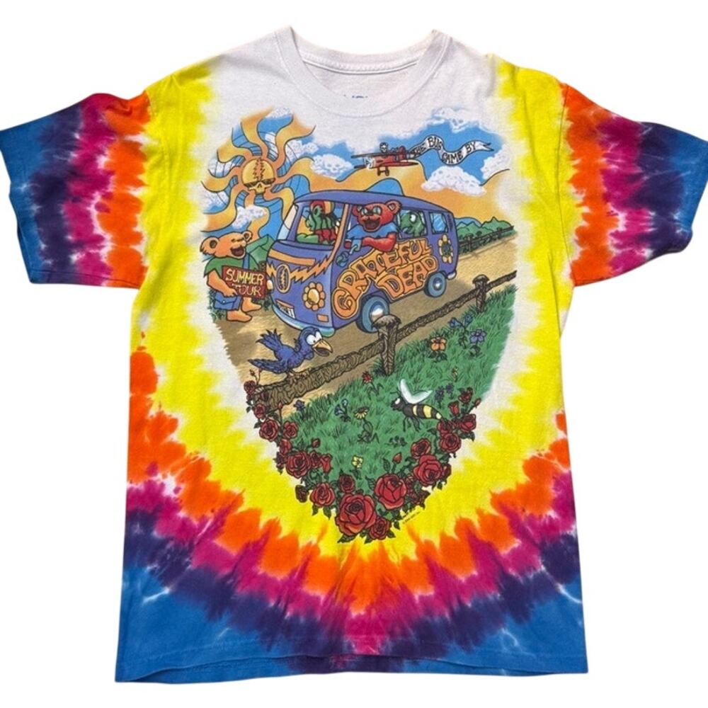 Grateful Dead Tie Dye Liquid Blue Summer Tour 1994 shirt 2000 Print Size Medium